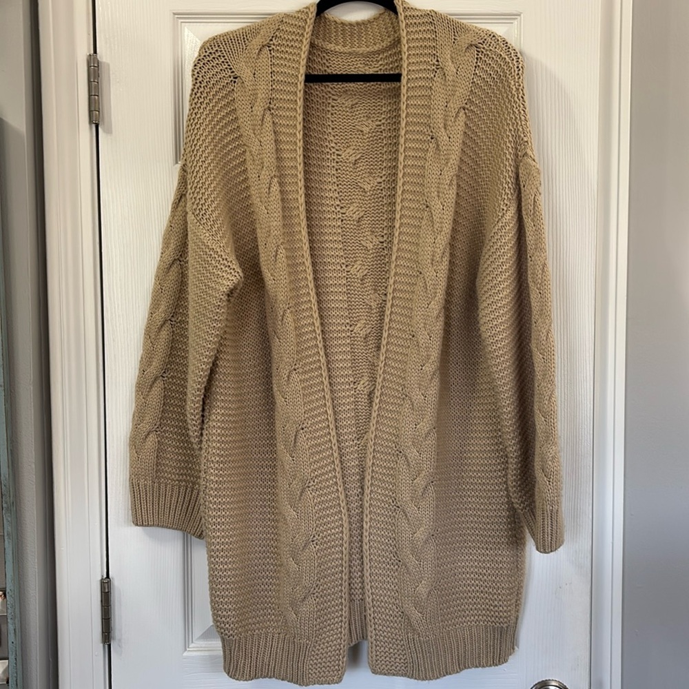 Womens Oversized Chunky Cardigan